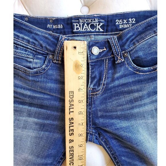 BUCKLE BLACK Fit 53 Mid Rise Skinny Fit Jeans 25x32 - Picture 15 of 16